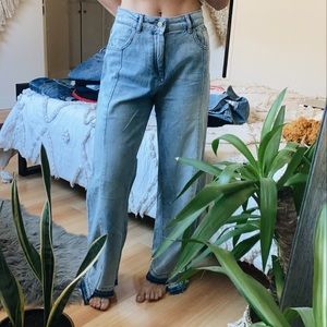 Super baggy light wash denim